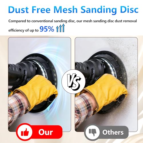 25Pcs 9 Inch Ceramic Mesh Sanding Disc Assortment for Drywall Sander - style: MixGrit