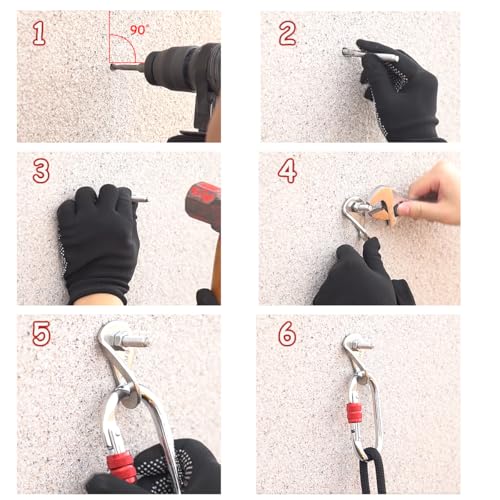 4 Pcs 304 Stainless Steel Climbing Anchor Bolt 1/2"