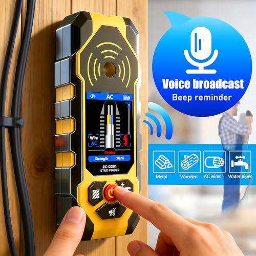 Stud Finder Wall Scanner 4 in1 Wall Stud Finder Multifunction Stud Detector - color: Yellow
