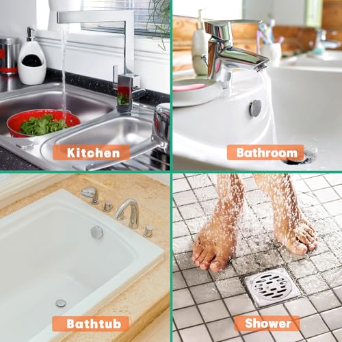Drain Snake Hair Drain Clog Remover - 5 Pack Shower Sink Unclogger Tool - color: Orange, style: 5 Pack