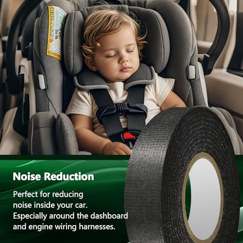 5 Rolls High Temp Wire Harness Tape (250FT Total) – OEM-Grade Automotive Cloth Fabric Tape for Engine Wiring Loom, Electrical Cable Protection & Noise Damping - 3/4 in x 50 ft - style: 5-pack