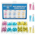 Heat Shrink Bullet Wire Connectors Kit 22-10AWG Male and Female Bullet Connector Set for Marine Automotive Stereo Wiring (Pack of 60PCS)