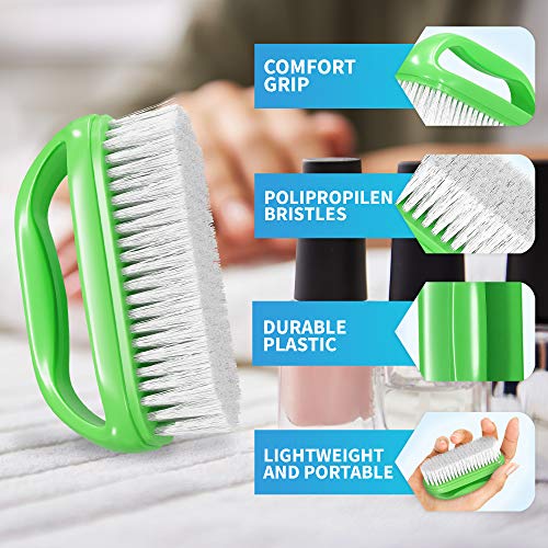 Konex Perfect-Grip Large Hand and Nail Brush 4" X 2-1/4" X 1-1/2" (Green) - color: Green