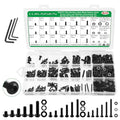 820Pcs Screw Assortment Kit, M2-M4 304 SS Black Hex Button Cap Bolts - size: M2 M3 M4 820pcs 2