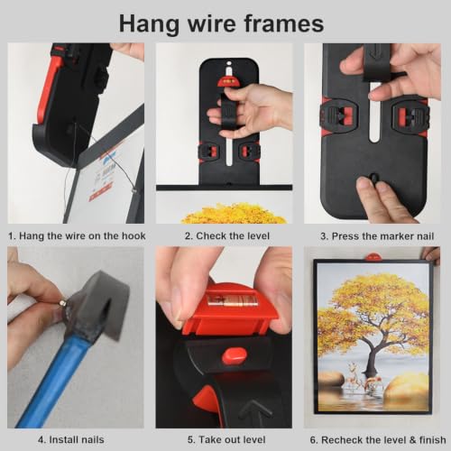 Picture Hanging Tool Kit with Level & Marking Nail