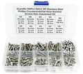 300Pcs Metric M3 Stainless Steel Phillips Countersunk/Flat Head Machine Screws Nuts Assortment Kit- M3x 4mm/ 6mm/ 8mm/ 10mm/ 12mm/ 14mm/ 16mm/ 18mm/ 20mm - size: M3