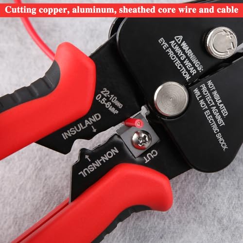 3 in 1 Automatic Wire Stripper Tool 7-Inch Heavy Duty Wire Stripping Crimping Cutting Pliers for 8-18 AWG Solid and Stranded Electrical Wire, Multifunctional Hand Tool for Electrician