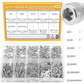 565 Pieces M2.5 Screws Nuts Washers Set, Sutemribor M2.5 x 4/6/8/10/12/16/20mm Hex Socket Head Cap Screws Nuts Washers Assortment Kit, 304 Stainless Steel, Fully Threaded - size: M2.5, style: Socket Head