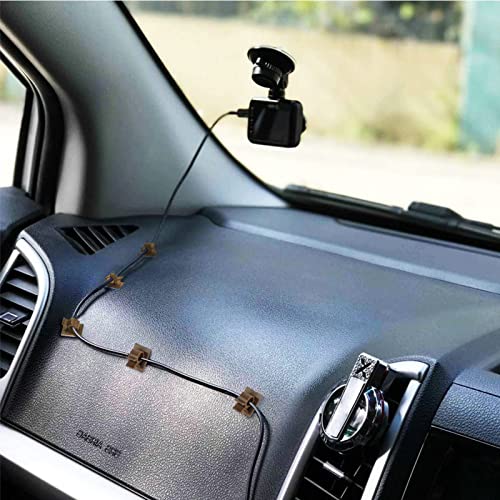 Viaky 30Pcs Adhesive Cable Clips Brown,Adjustable Wire Holder Clips - color: 30brown, size: for 0-0.4''(10mm) cable