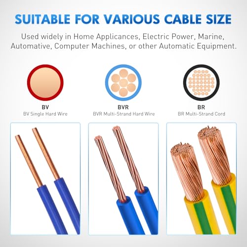 Nilight 300PCS CE5 Closed End Crimp Terminal 12-10 Gauge Nylon Insulated - color: 300PCS 12-10# Terminals