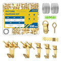 Uniclife 330 Pcs Heavy Duty Picture Hanging Kit, Picture Hanging Hooks,Gold - style: Gold