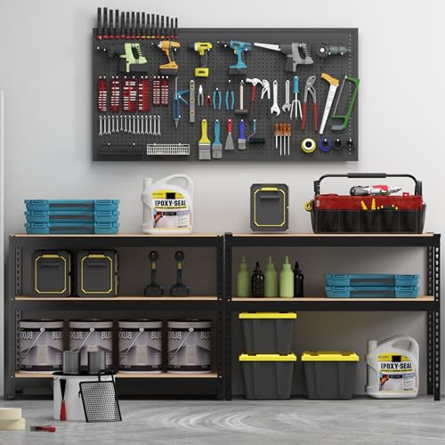 PrimeZone 48"W x 24"D x 72"H Garage Storage Shelves, 5-Tier Metal Shelving - size: 48"W x 24"D x 72"H