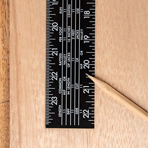POWERTEC 2PK Framing Square, 16 x 24 Inch Steel Carpenter Square with Rafter Tables, Framing Tools & Right Angle Ruler for Carpenter, Woodworking, Construction (80008-P2) (Pack of 2) - size: 16" x 24" Framing Square, 2pk (Pack of 2)