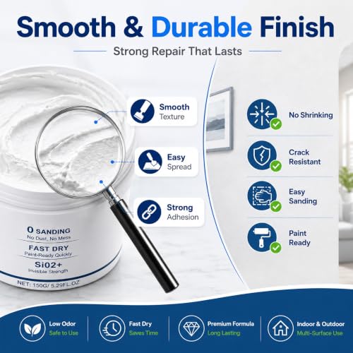 Drywall Repair Kit, 5.29 Fl Oz Ready-to-Use Wall Repair Paste