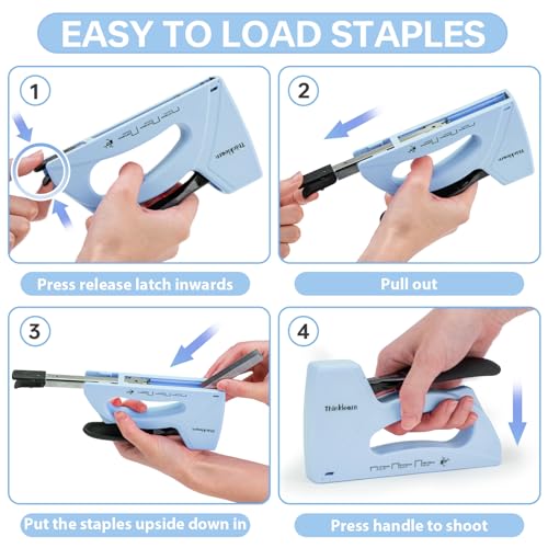 Light Duty Staple Gun for Wood, Upholstery Staple Gun for Classroom - color: Blue