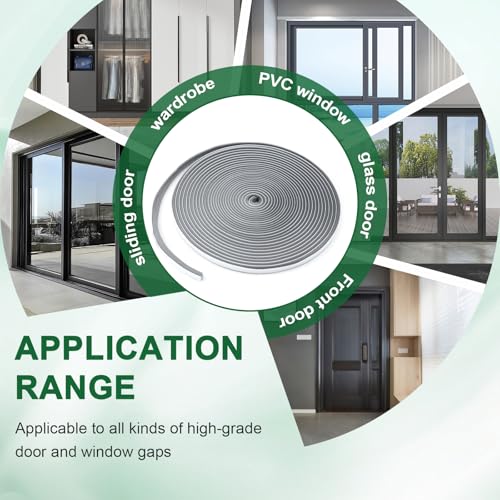 Weather Stripping, 39.4 FT x 0.35 x 0.2 Inch Self-Adhesive Foam Seal - size: 0.35'' Wide X 0.2'' Thick