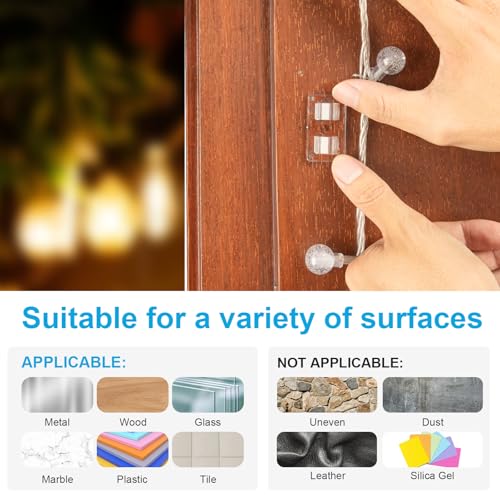 30 PCS Hooks for Outdoor String Lights, Heavy Duty Christmas Light Clips