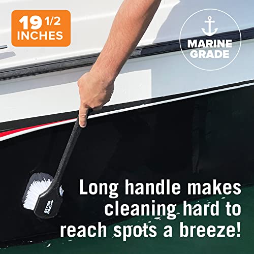 Stiff Hand Scrub Brush, Large Handle Heavy Duty Tire and Wheel Cleaning - style: Long Handle