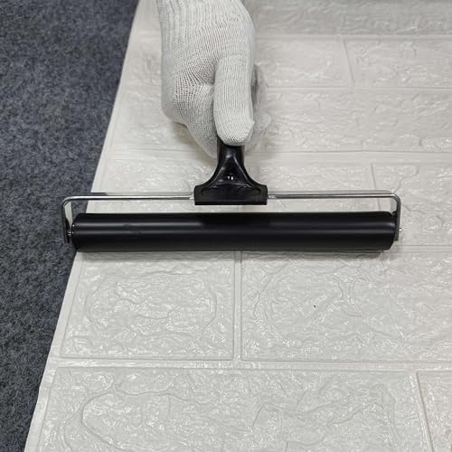 7.9in Rubber Roller, Tape Roller for Print, Tape, Wallpapers, Scrapbooks，Silicone Seam Roller Tool for PVC/TPO/EPDM Ply Roofing Tape，Wallpaper etc.