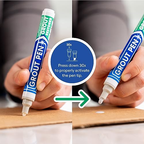 Grout Pen Light Grey Tile Grout Paint Marker - 5mm Tip (7mL) - 3 Pack - style: Light Grey