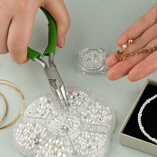 Mini Bent Nose Pliers with Serrated Jaw 4.7 Inches Bent Chain Nose Pliers for Jewelry Making Wire Cutter for Crafting and Repair Working in Tight Spaces - style: Bent Nose Pliers serrated jaws
