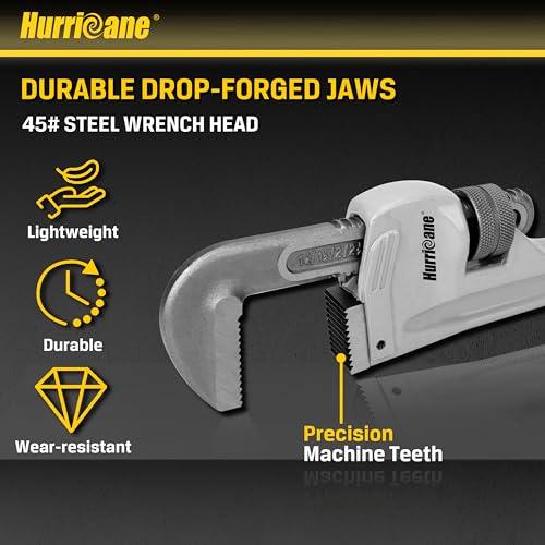 HURRICANE Aluminum Pipe Wrench, 24 Inch - size: 24 Inch