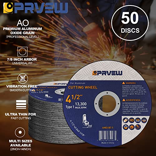 4.5 Inch Cut Off Wheels for Aluminum&Other Soft Metals 50-Pack - style: 4.5"x0.04"x7/8"(50-PK)