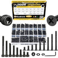 Kadrick 2440PCS M3 Screws Assortment,Hex Socket Cap & Countersunk M3 Screws - size: M3 2440Pcs 4-35mm