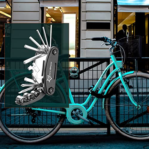 ROCKBROS Bike Multitool Lightweight 16-in-1 MTB Bicycle Multitool Compact - style: 16 in 1 Tools-1 Pack