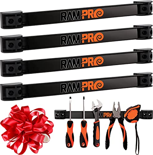 12" Magnetic Tool Holder Strip - A Tool Magnet Bar for Garage Organization, Shop Organization, and Workbench Accessories, Best Father's Day Gift, Easy To Install in Workshop, Mounting Screws Included. - style: 4 Pack