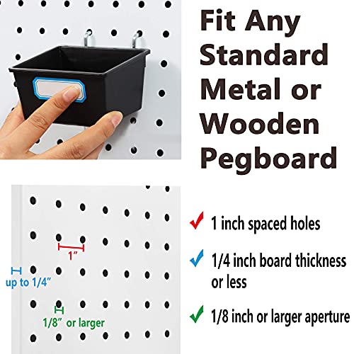 Pegboard Hooks with Bins, Peg Locks, for Organizing Various Tools, 117 PCS, 60 of Which are Locks - style: 117PCS