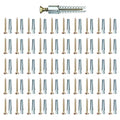 50 Sets Self Drilling Drywall Anchors Assortment Kit, 8MM Zinc Plated Heavy Duty Expansion Wall Anchors with Screws, Hardware for Drywall Concrete Brick Anchors and Wooden Wall