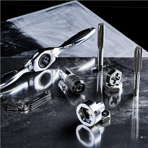 toolant 41-Piece SAE Ratcheting Tap and Die Set - size: 41pcs set