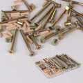 Baby Bed Frame Bolts, Crib Screws Hardware ReplacementKit M6x20/40/60/80mm Hex Drive Socket Cap Screws Barrel Nuts Wooden Dowel Kit for Beds Chairs Furniture et (Bronze 16set) - size: Bronze 16set
