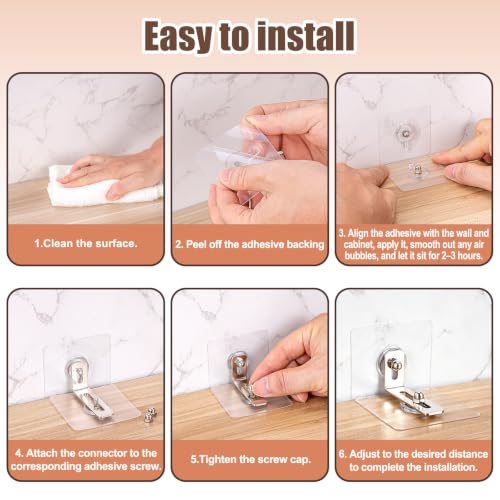 10 Pack Furniture Anchors for Baby Proofing, Furniture Wall Straps - color: Transparent Silver Furniture Anchors - 10 Pack