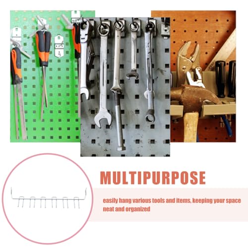 ULTECHNOVO 2pcs Pegboard Accessories Organizer, Heavy Duty Multi-Prong Screwdriver Organizer Rack for Garage Workshop Tool Storage, Space Saving Iron Hangers Wall Mount Accessory