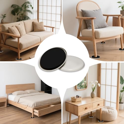 3-1/2" Furniture Sliders for Carpet, 8 Pack Furniture Sliders for Hardwood Floors, Heavy Duty Moving Pads Sliders for Floor Protectors, HOME MASTER HARDWARE - size: 3-1/2" 8 PCS