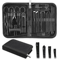 MINKINH Manicure Set Professional Nail Clipper Kit-26 Pieces for Men, Black - color: Black