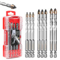 8-Piece Masonry Drill Bit Set, Concrete Drill Bit Set, 3 Sizes, 1/4"-3/8" - size: 1/4"-3/8" (8PCS)