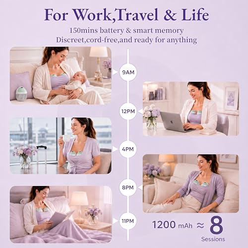 Wearable Breast Pump, OKPOIDM Hands-Free Electric, Portable, 2 Pack - color: 2 Pack