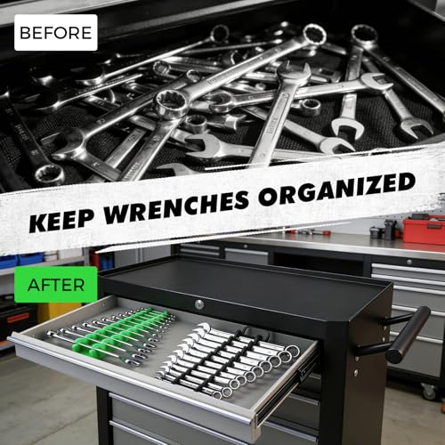 20-Piece Magnetic Tool Organizer Set, 1/4", 3/8", 1/2" SAE & Metric Socket Organizers, 2 Large Wrench Holders, 24-Slot Wrench Rails, Plier and Screwdriver Wall Mount Storage - style: 20PCS Multi-Function Set