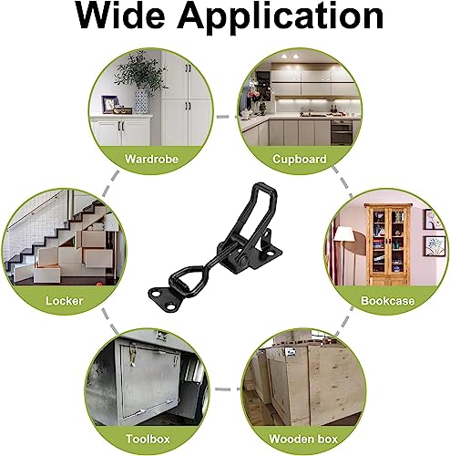 E-TING 4 Pack Adjustable Quick Release 397lbs load Toggle Latch for Cabinet - style: 4002（4pack）