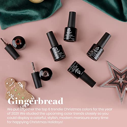 Beetles Gel Polish Set, 6 Colors Nude Brown Shimmer Gel Polish - color: A - Mixed Finishes | Ginerbread