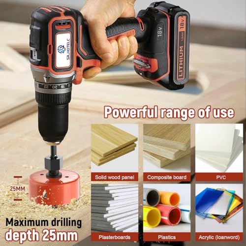 9-Piece Hole Saw Kit 32-76mm with Mandrels & Case for Wood, PVC, Plywood - color: Orange