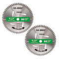 8-1/4-Inch 60-Tooth Circular Saw Blade with 5/8-Inch Arbor, TCT ATB Finish Blade for Wood Cutting (2-Pack) - size: 8-1/4" 60T
