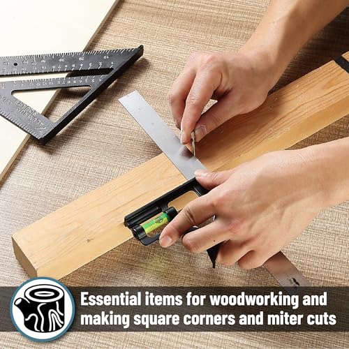 Mr. Pen- Combination Square Set, 12", Blue, Combo Square, Carpentry Tools - color: Blue