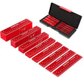 EANOSIC Setup Blocks Height Gauge Set, 8pcs Precision Aluminum Setup Bars for Router and Table Saw Accessories Woodworking Set Up, Bars Include Laser Engraved Size Markings (Extra Long 4 Inch) - style: 8 Pcs-INCH
