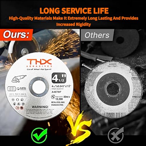 THX 4 1/2 Inch Cut Off Wheel,Long-Lasting Thin Cutting Wheel,60 Pack - size: 4-1/2" x 0.045" x 7/8"