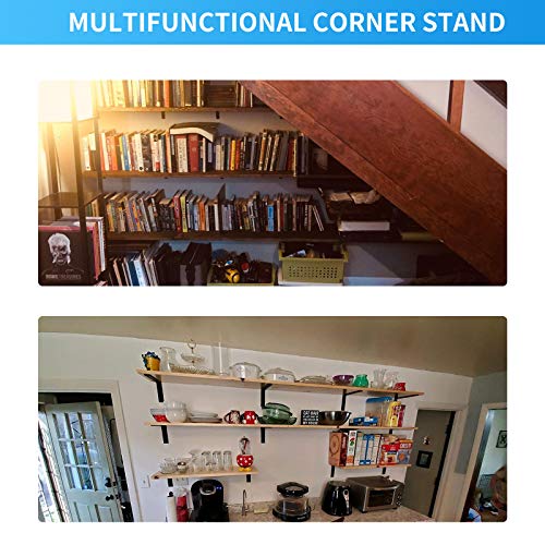 Shelf Brackets Corner Brace Black Steel L Brackets for Shelves Decorative Wall Mount Joint Angle Brackets for Shelf with Screws 16 Pack (4 x 4 Inch ) - size: 4x4 Inch-16 pcs