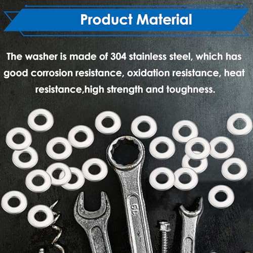 400PCS 1/8 Inch Silver Pop Rivet washers for Pop Rivets Diameter 1/8" 304 Stainless Steel pop Rivet Washer Aluminum pop Rivet washers Blind Rivet Washer - color: Silver, size: 1/8"